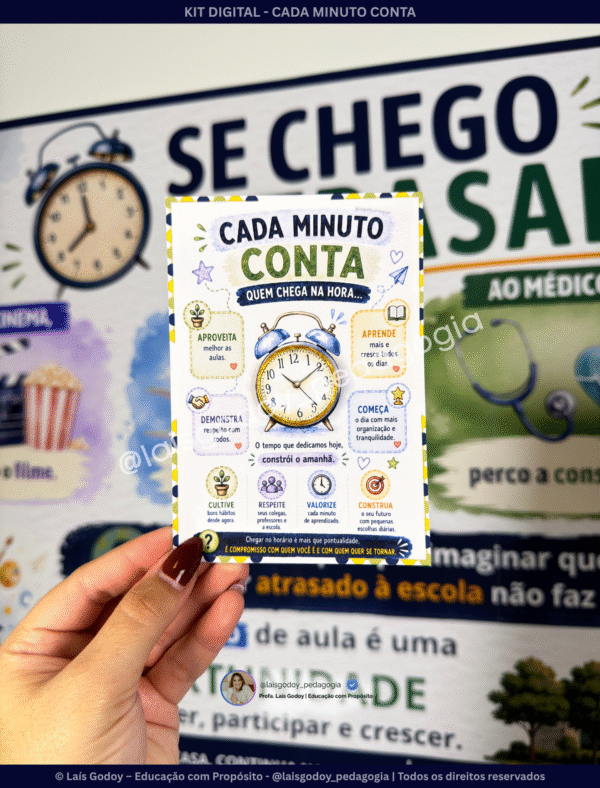 Kit Cada Minuto Conta | Conscientização sobre Pontualidade