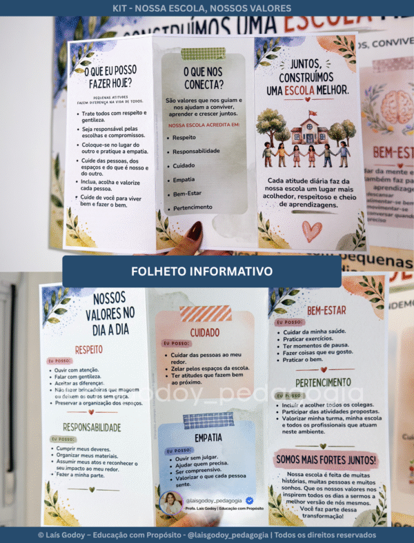 Kit - Nossa Escola, Nossos Valores