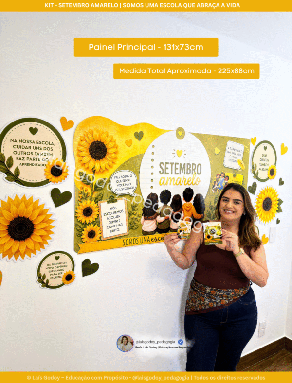 Kit - Setembro Amarelo | Somos uma escola que abraça a vida