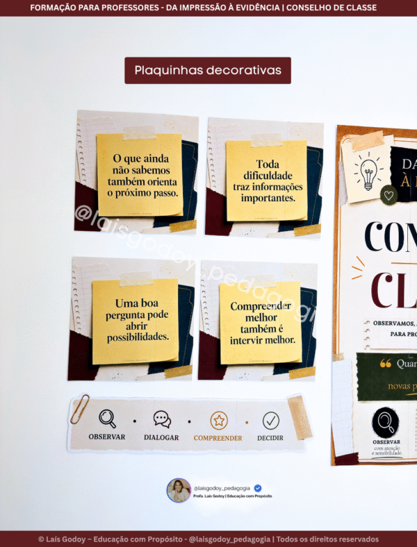 Formação para Professores | Conselho de Classe — Da Impressão à Evidência