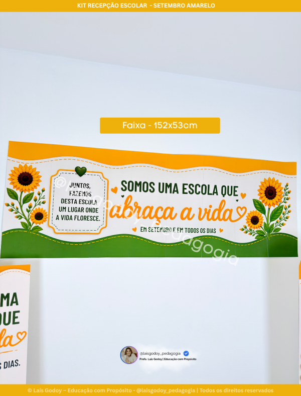 3 Kit Recepção Escolar - Setembro Amarelo