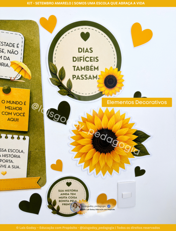 Kit - Setembro Amarelo | Somos uma escola que abraça a vida
