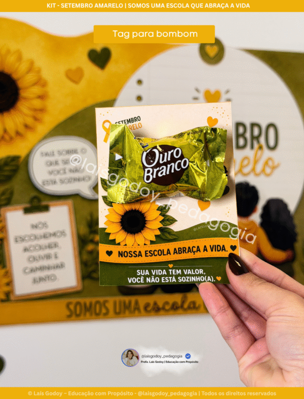 Kit - Setembro Amarelo | Somos uma escola que abraça a vida