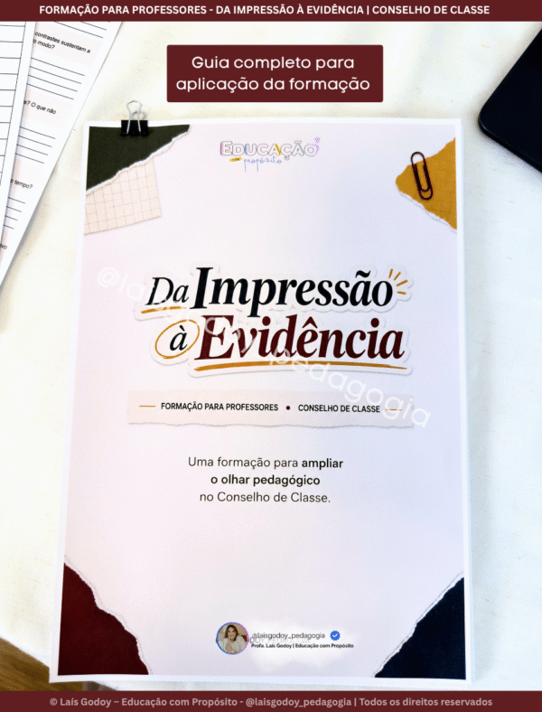 Formação para Professores | Conselho de Classe — Da Impressão à Evidência