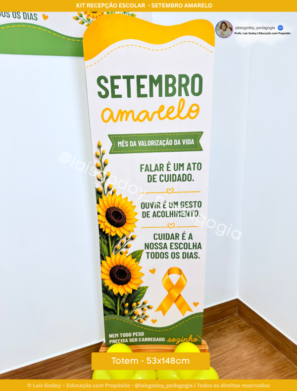 6 Kit Recepção Escolar - Setembro Amarelo