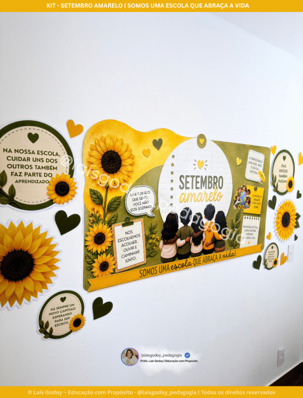 Kit - Setembro Amarelo | Somos uma escola que abraça a vida