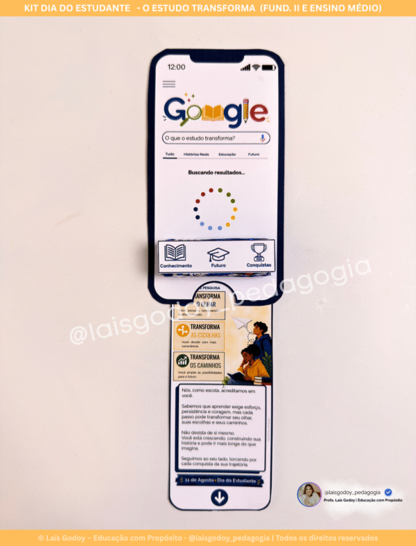 Kit  Dia do Estudante - O Estudo Transforma (Fund. II e Ensino Médio)