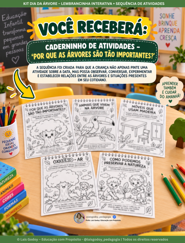 2 Kit Dia da Árvore – Pequenas Ações, Grandes Mudanças | Educação Infantil