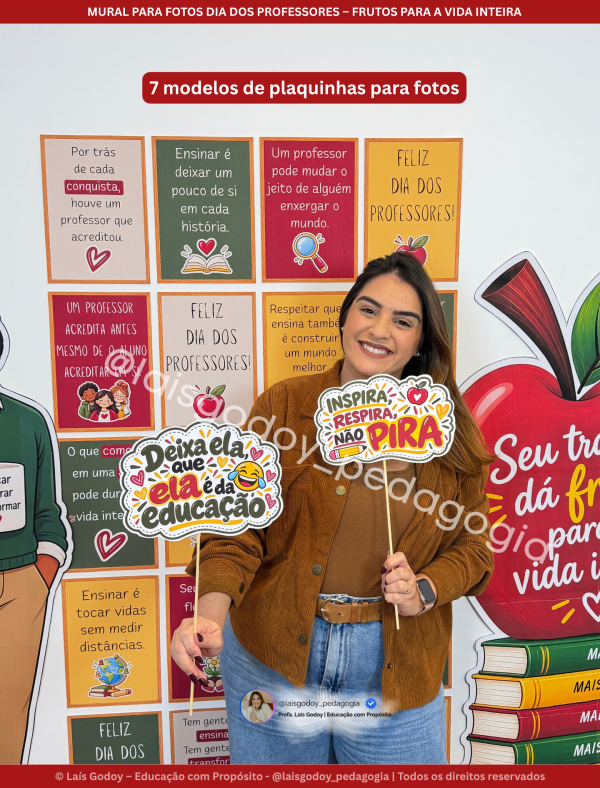 7 Mural Modular para Fotos Dia dos Professores – Frutos para a Vida Inteira