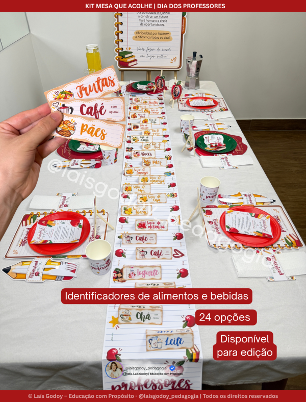 7 Kit Mesa que Acolhe – Dia dos Professores
