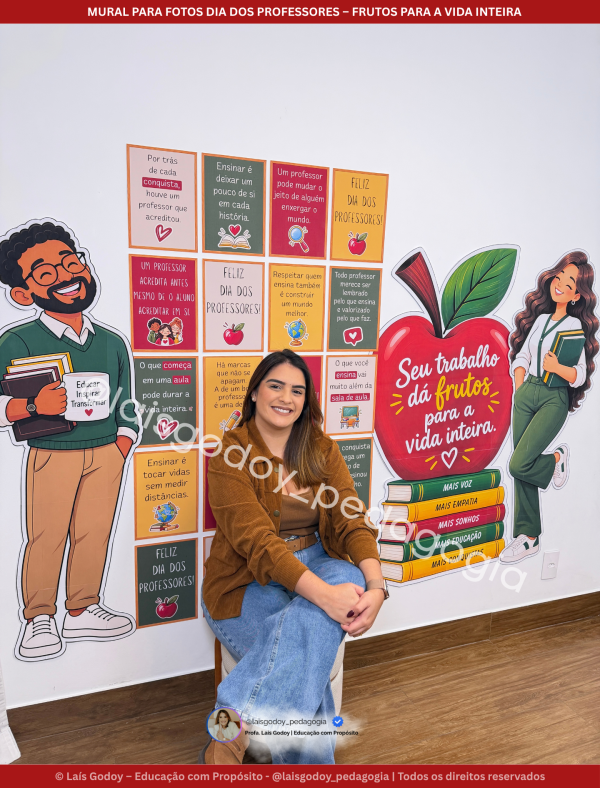 8 Mural Modular para Fotos Dia dos Professores – Frutos para a Vida Inteira