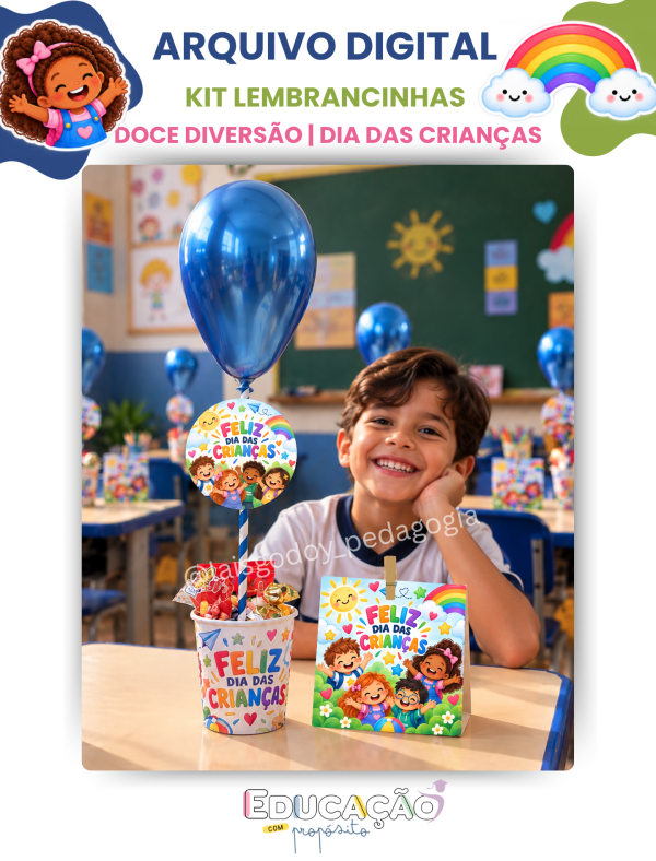1 Kit de Lembrancinhas Doce Diversão | Dia das Crianças