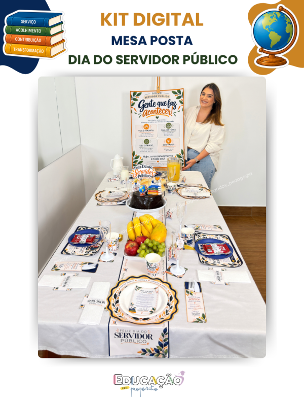 1 Kit Mesa que Acolhe - Dia do Servidor Público