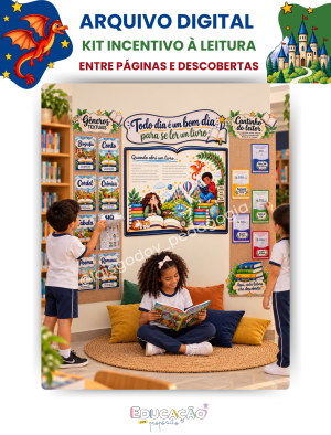 1 Kit Incentivo à Leitura – Entre Páginas e Descobertas