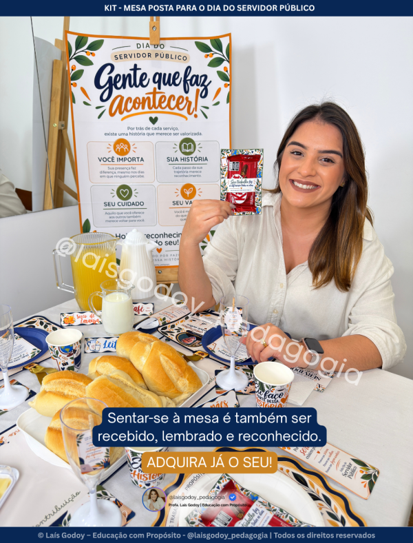 12 Kit Mesa que Acolhe - Dia do Servidor Público