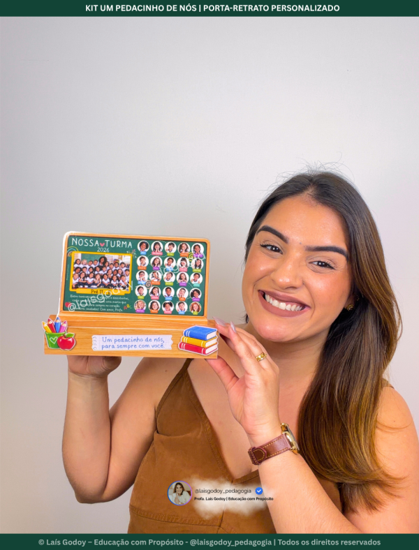 2 Kit Um Pedacinho de Nós | Porta-Retrato Personalizado