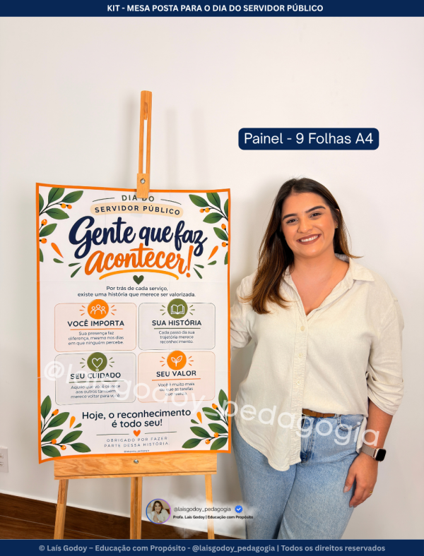 4 Kit Mesa que Acolhe - Dia do Servidor Público