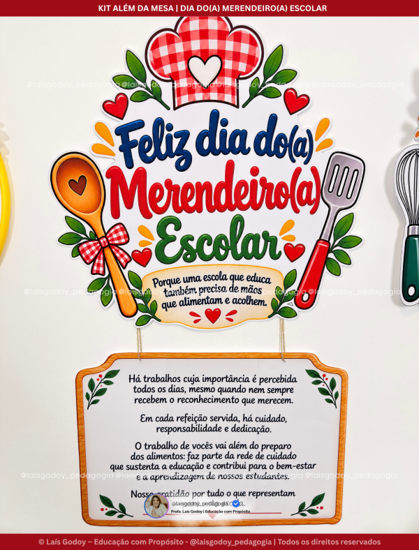 4 Kit Além da Mesa – Dia do(a) Merendeiro(a) Escolar