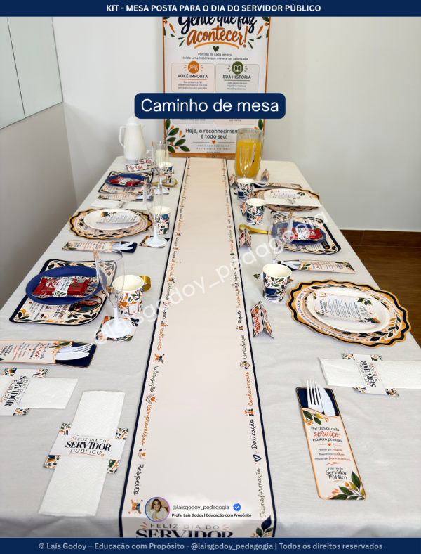 9 Kit Mesa que Acolhe - Dia do Servidor Público